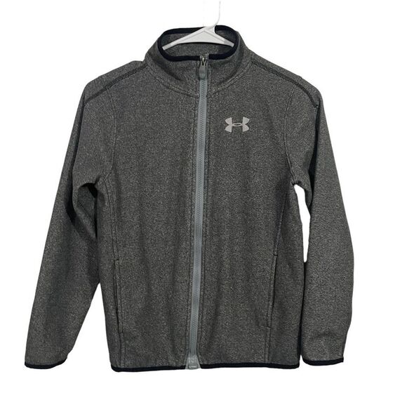 Under Armour Grey Fleece Full Zip Jacket - Picture 1 of 4